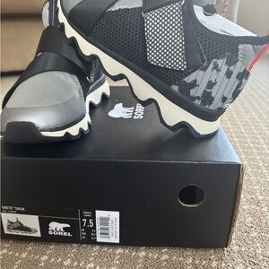 Sorel Kids' Black and White Kinetic Sneakers